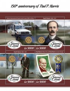 Sierra Leone - 2018 Paul P. Harris - 4 Stamp Sheet - SRL18010a