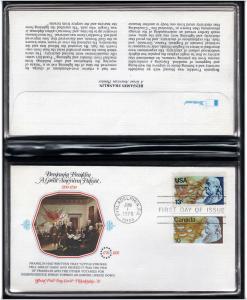 Ben Franklin Bicentennial First Day Covers (1976) Set of Six