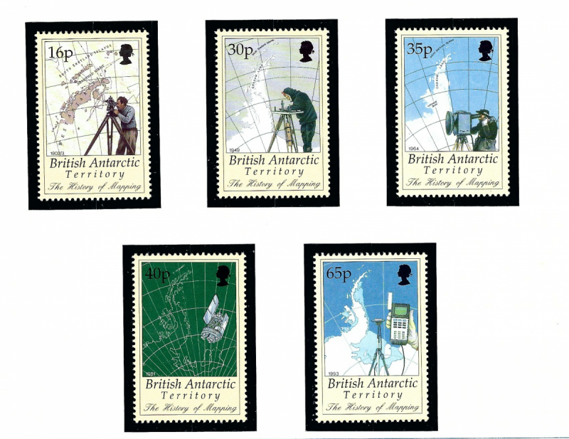 Brit Ant Terr 253-57 MNH 1998 History of Mapping