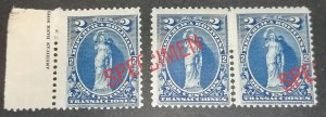 Bolivia 2c 1893 revenue stamp mint specimens