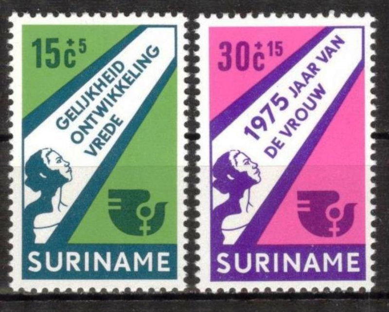 Suriname 1975 International Women's Year set of 2 MNH