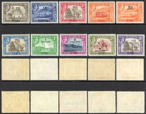 Aden SG36/46 1951 New Currency Set of 10 with Opt M/M
