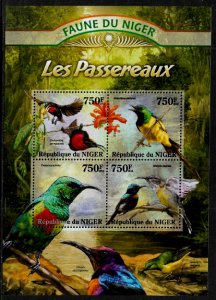 Niger #1140 MNH Sheet of 4 - Colorful Birds