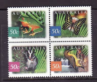 Australia-Sc#2162a-unused NH set-Birds-Butterflies-2003-
