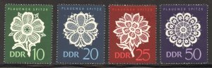 DDR Scott 837-40 MNHOG - 1966 Lace Designs Set - SCV $2.65