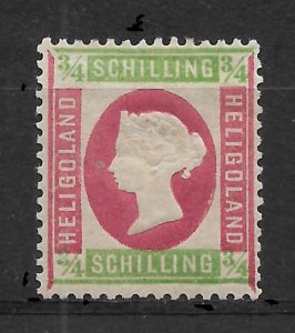 Heligoland 1873, 3/4 p. Scott # 10 VF Mint Hinfed*,See Foto Both Sides