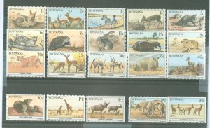 Botswana #404-423  Single (Complete Set)
