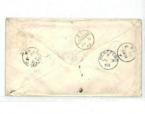 GB WALES Cover Cheltenham 1865 FORWARDED *Velinnewdd* Brecons 1d Plate 90 CS333