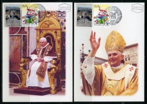 ISRAEL 2009  SET OF 12 POPE BENEDICT XVI VISIT MAXIMUM CARDS SPECIAL CANCELED