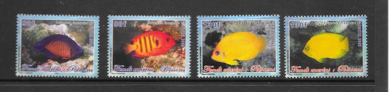 FISH - FRENCH POLYNESIA #893-6  MNH