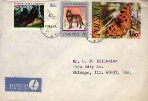 Poland, Airmail, Butterflies, Dogs