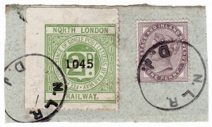 (I.B) North London Railway : Letter Stamp 2d (Dalston Junction)