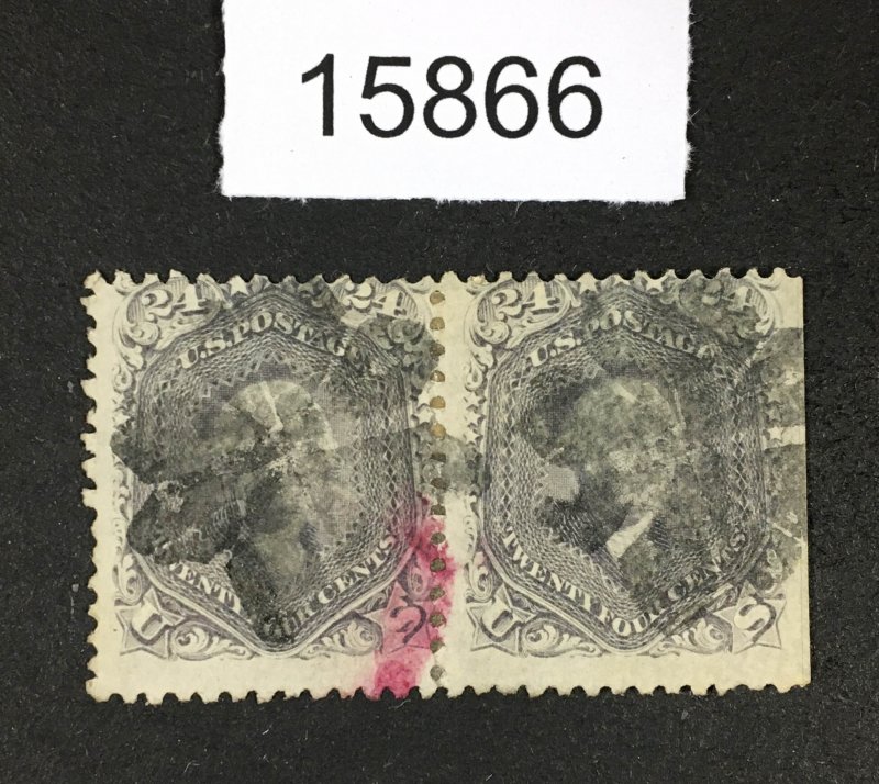 MOMEN: US STAMPS # 78 USED PAIR $850 LOT #15866