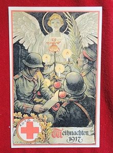 Nazi Germany Propaganda postcard Christmas 1917 Third Reich WWII German