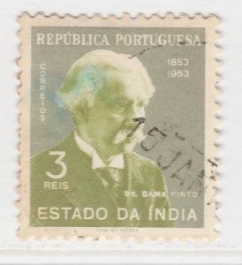 1954 Portuguese India 3r Used Stamp A20P35F2269-