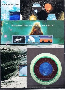 PCBstamps   US #3409/3413 S.S. Space, Hologram Set, MNH, (1)