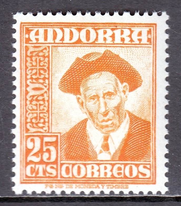 Andorra (Spanish) - Scott #41 - MNH - SCV $5.00