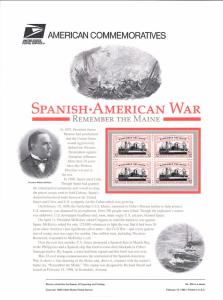 US CP538a Spanish American War 3192 Commemorative Panel Mint