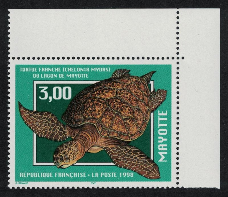 Mayotte Indian Ocean Green Turtle T2 Corner 1998 MNH SG#76