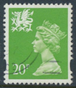 Wales  GB  Machin 20p SG W72  Used  SC# WMMH59  see details