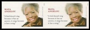 US 4979a Maya Angelou imperf NDC horz pair MNH 2015