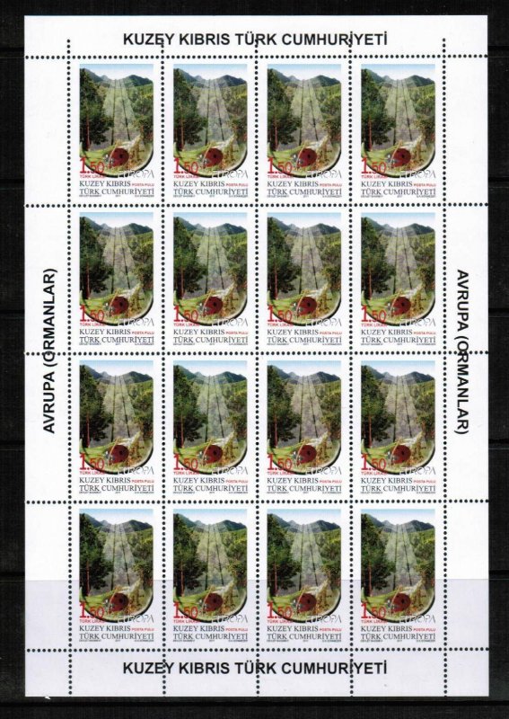 UNMOUNTED MINT 2011 EUROPA STAMPS SHEETLETS TURKISH CYPRUS