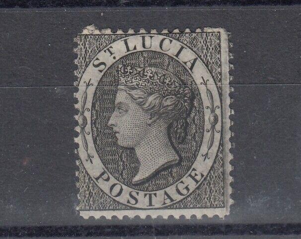 St Lucia 1876 1d Black SG15 MH J5005