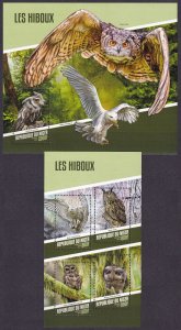 2018 Niger 5528-5531KL+5532/B807 Birds - Owls 26,00 €
