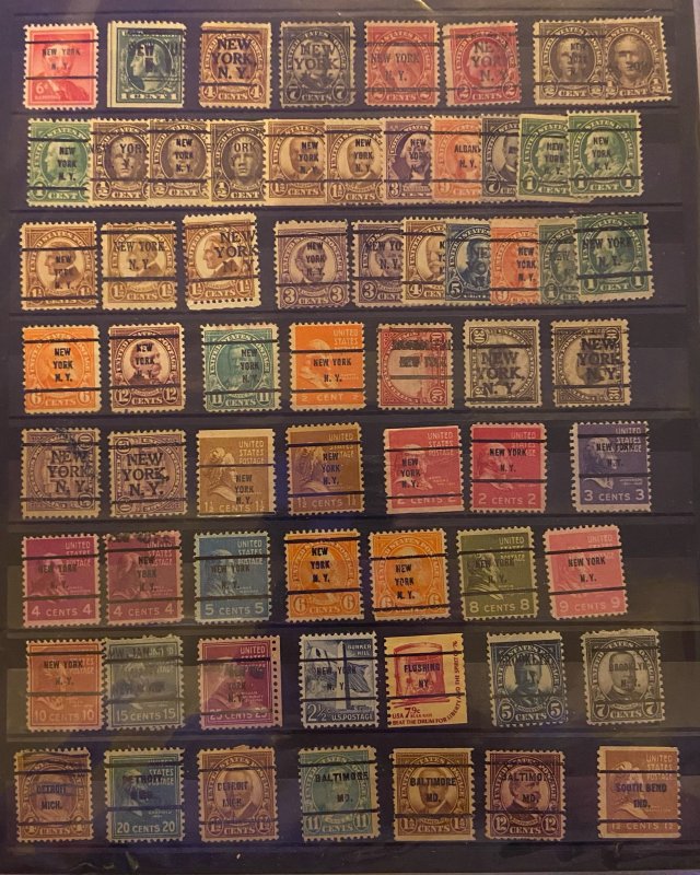 United States Precancel 133 Stamps Mint/Used Lot