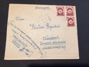 Algeria 1948 to Munich stamps postal cover Ref 63185