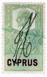 (I.B) Cyprus Revenue : Duty Stamp 2/- (1903)