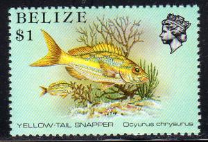 Belize 711 - Mint-NH - Yellow-tailed Snapper ($1.75)