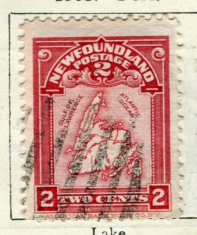 NEWFOUNDLAND; 1908 early Pictorial issue fine used 2c. value