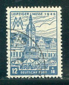 GDR West Saxony Scott # 14NB14, used, variation, experts h/s