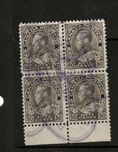 Canada #120i Very Fine Used Block