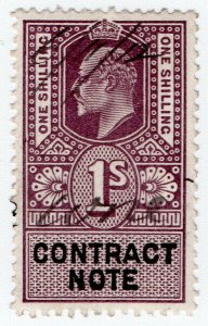 (I.B) Edward VII Revenue : Contract Note 1/-