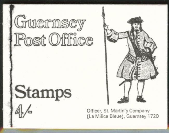 Guernsey St Martin's Officer 4 shilling sewn Booklet 1969 
