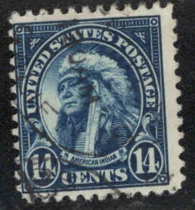 USA Scott 565 Used  American Indian stamp of 1923