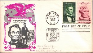 FDC 1959 SC #1114 Cachetcraft/Boll Cachet - New York, Ny - Pair - J4544