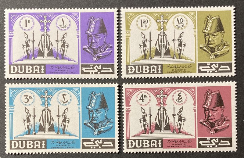Dubai 1966 #Mi 176-9, Winston Churchill, MNH.