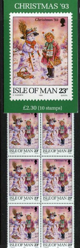 Isle of Man 573a Booklet MNH Christmas, Snowman