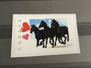 Canada Post Picture Postage *3 Black Horses* $1.10 denomination