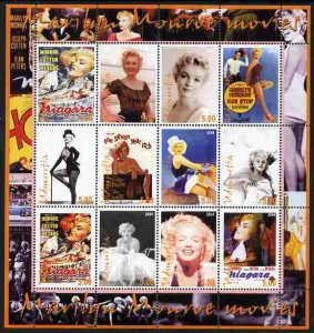 UDMURTIA - 2004 - M Monroe - Perf 12v Sheet - Mint Never Hinged - Private Issue
