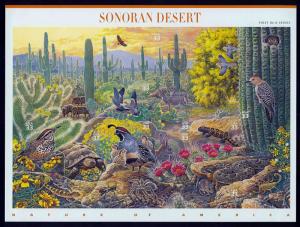 #3293 33c Sonoran Desert, Souvenir Sheet, Mint