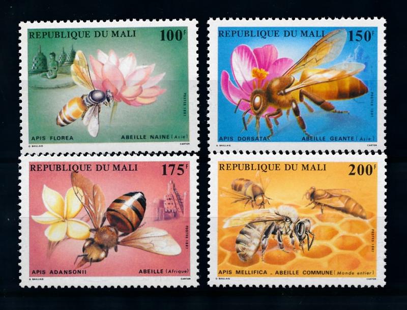 [70776] Mali 1987 Insects Bees Flowers Honey  MNH