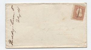 1860s Paddys Run OH manuscript postmark #65 cover [h.4917]