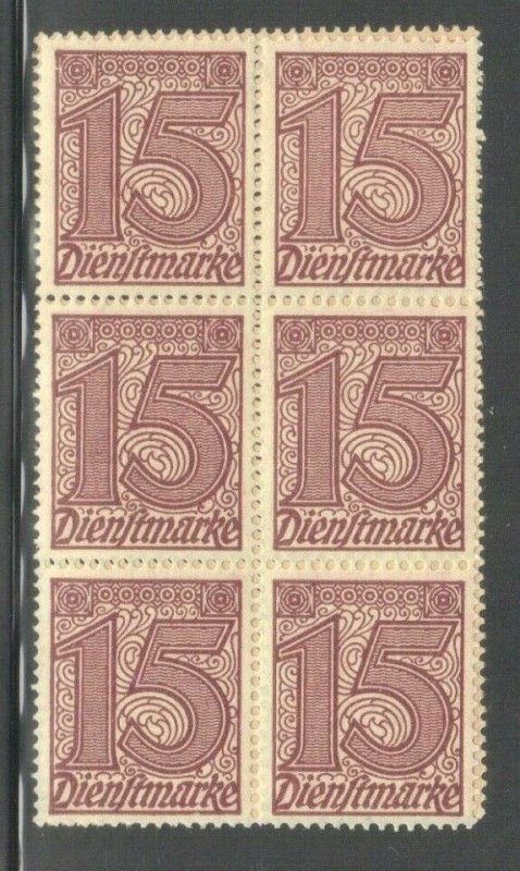 GERMANY  SC# O4 **MNH**  1920-21   15pf   OFFICIAL   SEE SCAN