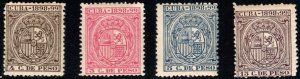 1898-1899 Spanish Cuba 3,4,5,15 Centavos Unissued Stamps Set/4 MNH