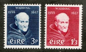 1957 Ireland Éire Sc #163-64 - 3p 1/3 Father Luke Wadding MH stamps Cv $21