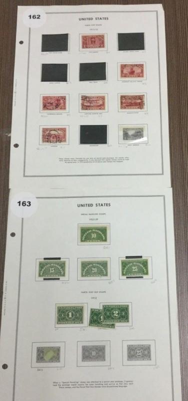 MOMEN: US # PARCEL POST COLLECTION ON (2) ALBUM PAGES $ #9036